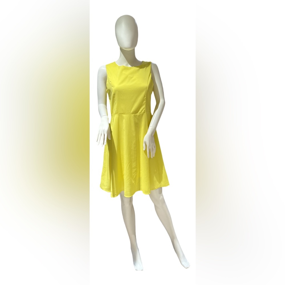 Zeagoo sleeveless mini yellow dress.  Size Medium